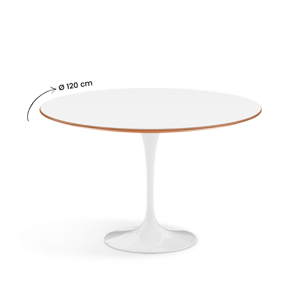 Conjunto Mesa Saarinen Branca 120cm e 5 Cadeiras Leda Preta - 4