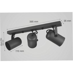 Kit 2 Luminárias de Teto Trilho 3 Spots Direcionáveis 1273 - 4