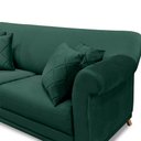 Ver imagem 7 de Sofá Decorativo 200cm 3 Lugares com 4 Almofadas Armstrong Veludo Verde Floresta - Gran Belo