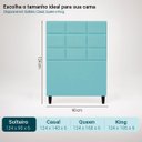 Ver imagem 4 de Cabeceira Estofada para Cama Box Solteiro 90 cm Florem Suede Azul Turquesa