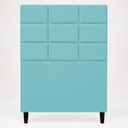 Ver imagem 5 de Cabeceira Estofada para Cama Box Solteiro 90 cm Florem Suede Azul Turquesa