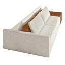 Ver imagem 4 de Sofá Ilha Modular Living com Puff 252cm Georgia K04 Bouclê Bege/caramelo - Mpozenato