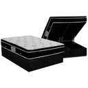 Ver imagem 1 de Cama Box Baú King: Colchão Molas Bonnel Ortobom Nanolastic Physical Spring + Base Crc Courano