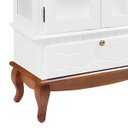 Ver imagem 5 de Cristaleira com 2 Portas e Laterais em Vidro 1 Gaveta Pés Luiz Xv 5113 Genebra - Branco/pinhão
