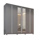 Ver imagem 2 de Guarda-Roupa Casal 6 Portas com Pés e Espelho Monte Carlo Yescasa