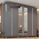 Ver mais imagens de Guarda-Roupa Casal 6 Portas com Pés e Espelho Monte Carlo Yescasa