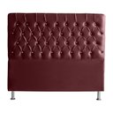 Ver imagem 1 de Cabeceira de Cama Box Paris King 195 Cm Botão Strass Suede Bordo do Lar Móveis