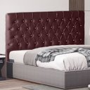 Ver imagem 2 de Cabeceira de Cama Box Paris King 195 Cm Botão Strass Suede Bordo do Lar Móveis