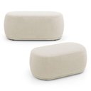 Ver imagem 1 de Kit 02 Puffs Decorativos Orgânicos Molly 02 Lugares Bouclê Bege - Desk Design