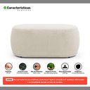 Ver imagem 3 de Kit 02 Puffs Decorativos Orgânicos Molly 02 Lugares Bouclê Bege - Desk Design