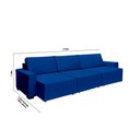 Ver imagem 2 de Sofá Dallas 3.70m Retrátil - Azul