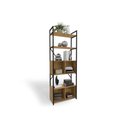 Ver imagem 6 de Estante Livreiro de Escritório Industrial Alta Li018 C/ 4 Portas 72x200cm Freijo/preto - Kappesberg