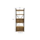 Ver imagem 3 de Estante Livreiro de Escritório Industrial Alta Li018 C/ 4 Portas 72x200cm Freijo/preto - Kappesberg