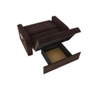 Ver imagem 2 de Sofá Cama Daiane 2 Lugares com Baú Suede Marrom Matrix