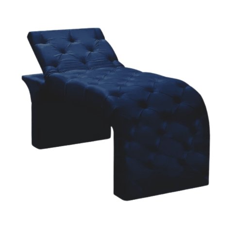 Maca Estofada Estética Cílios Regulável Spa Veludo Maitê:azul Marinho