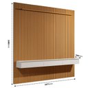 Ver imagem 3 de Painel Ripado para TV até 75 Polegadas MDF 247,1CMX240CM 3 Gavetas 1 Prateleira Colorado