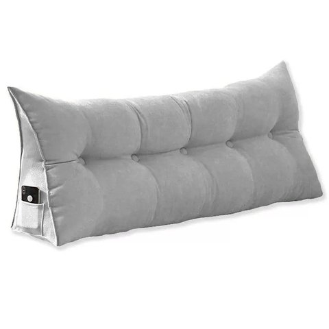 Almofada Cabeceira Mel 140cm Suede:cinza