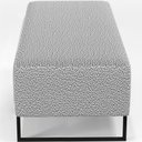 Ver imagem 7 de Kit 02 Puffs Decorativo Sala de Estar Bali W01 Base Ferro 120x50 cm Bouclê Cinza - Lyam Decor