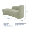 Ver imagem 2 de Kit Divã Recamier Orgânico França 140cm Lado Esquerdo e Poltrona Amore Bouclé