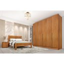 Ver imagem 5 de Guarda Roupa Casal 6 Portas 6 Gavetas 100% Mdf Fortuna S/ Espelho S/ Pés - Tcil Cinamomo