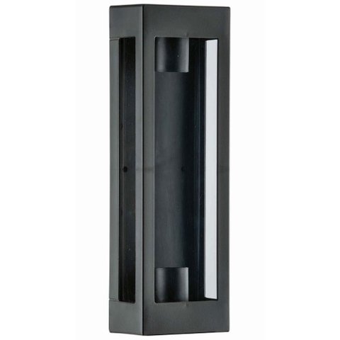 Arandela Preta Prime 2 Lâmpadas E27 Dital 13x8x40cm Interno Externo