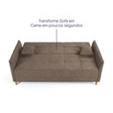 Ver imagem 5 de Sofá Cama Sérvia 2,02m Reclinável Bouclê Marrom - King House
