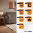 Ver imagem 3 de Sofá Cama Sérvia 2,02m Reclinável Bouclê Marrom - King House