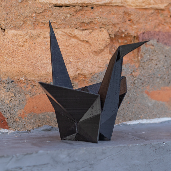 Origami Tsuru - Preto - 1