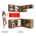 Ver imagem 6 de Armário de Cozinha Completa de Canto 349cm Rustic/Branco Glamy Madesa 01