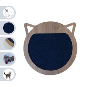 Arranhador Gato Piso Parede Modelo Garfield Amadeirado - Azul