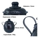 Ver imagem 2 de Açucareiro Bojudo de Mesa Modelo Bojudo Preto - Cromado