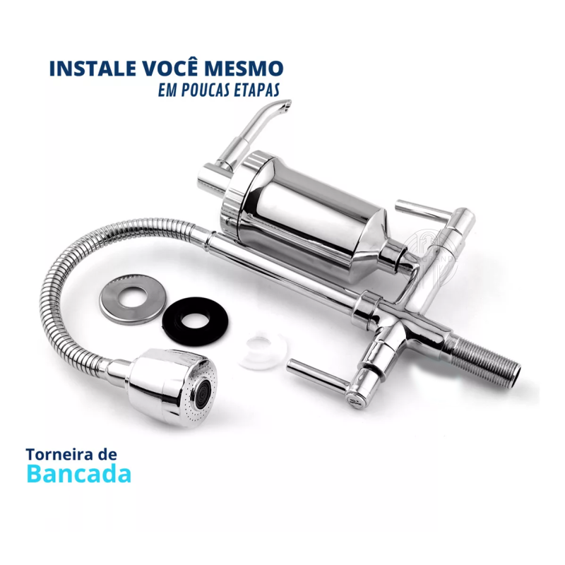 Torneira Metal Inox Filtro Gourmet Pia Mesa Cozinha C34 Bancada Casagrande Mundial Luxo - 3