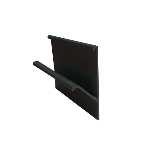 Perfil Puxador Alumínio Sp-0312 para 18mm Barra 06 Metros Preto Sp Alumínio 01 Unidade