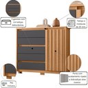 Ver imagem 2 de Cômoda Sapateira Duetto Organizada Freijó/Titanium