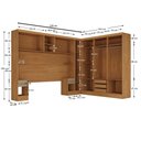 Ver imagem 4 de Guarda-roupa Casal Modulado Soberano 11 Portas 5 Gavetas 100% Mdf Cinamomo/cappuccino - Panorama Móv