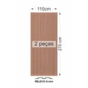 Ver mais imagens de Painel Ripado Versátil: 02 unid. 270x110cm larg. Talatto Painéis Amêndoa
