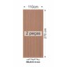 Painel Ripado Versátil: 02 unid. 270x110cm larg. Talatto Painéis Amêndoa - 8