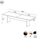 Ver imagem 3 de Mesa de Reunião 300x90cm em MDF Bipartido Preto Corporate