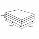 Ver imagem 5 de Cama Box Baú Casal Colchão Aylla Espuma D33 Acolchões + Box Sintético 59x138x188 Cor:Cinza