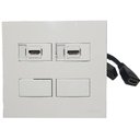 Ver imagem 1 de Caixa 4x4 Versatil Sobrepor Branco MarGirius Slim Sobrepor 2 Tomada HDMI 2 + módulo cego