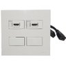 Caixa 4x4 Versatil Sobrepor Branco MarGirius Slim Sobrepor 2 Tomada HDMI 2 + módulo cego - 1