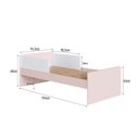 Ver imagem 3 de Cama Infantil para Colchão 0,88 x 1,88 Rosa/Branco