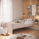 Ver imagem 1 de Cama Infantil para Colchão 0,88 x 1,88 Rosa/Branco