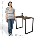 Ver imagem 6 de Conjunto Mesa de Cozinha Prattica Industrial 90cm com 2 Banquetas F02 Castanho/Preto - Mpozenato