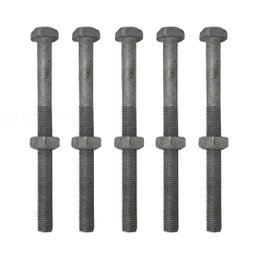 Kit 5 Parafuso Galv Fogo Poste Padrao 16x250mm 5/8x10" M16 - 1