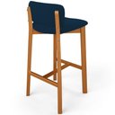 Ver imagem 7 de Banqueta Alta para Cozinha Sala de Jantar Bar Dara L02 Suede Azul Marinho - Lyam Decor