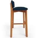 Ver imagem 6 de Banqueta Alta para Cozinha Sala de Jantar Bar Dara L02 Suede Azul Marinho - Lyam Decor