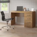 Ver imagem 1 de Mesa Escrivaninha com 4 Gavetas 120x75cm Mdp Carvalho 0711 Menu