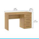 Ver imagem 4 de Mesa Escrivaninha com 4 Gavetas 120x75cm Mdp Carvalho 0711 Menu
