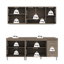 Ver imagem 5 de Armário de Cozinha Modulada Compacta Fidelitá Paris 4 Peças 190cm 9 Portas 3 Gavetas com Tampo